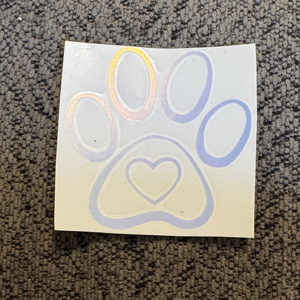 Holographic Paw Print Sticker